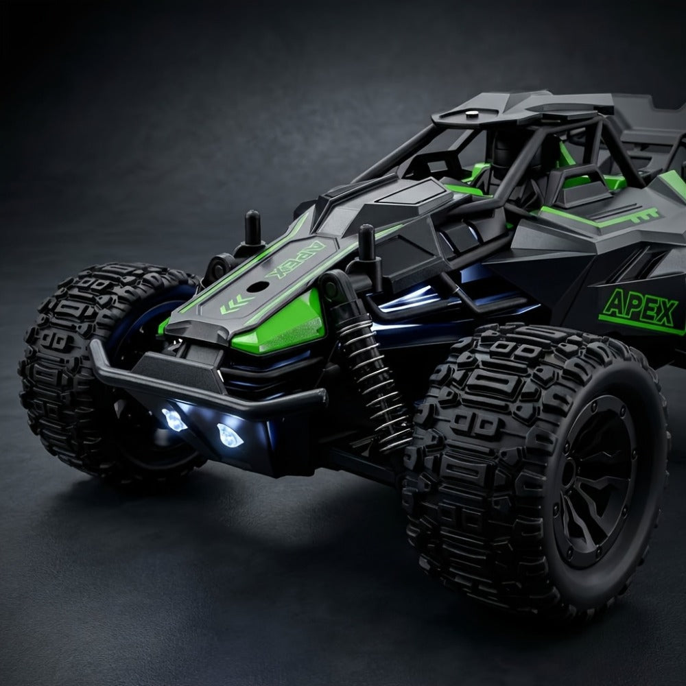 RC Monster Truck 1:20 Scale 4WD with LED Headlights, 2.4GHz All-Terrain Off-Road