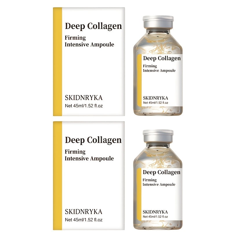 Collagen Serum with Niacinamide & Hyaluronic Acid, Deep Hydration Firming Plumping Skin Tightening Face Serum for All Skin Types, Brightening Even Skin Tone Anti-Aging Essence – 2pcs x 1.52oz