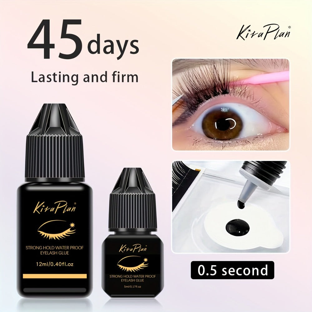 Odorless Lash Extension Glue Quick Dry Black Adhesive for DIY Individual & Cluster Lash Extensions – Self-Grafting Beginner-Friendly Eyelash Bond, Multiple Sizes Available