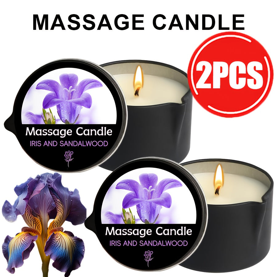 Massage Oil Candle 2-in-1 Soy Wax Scented Candle with Essential Oil Warm Moisturizing Body Lotion 20+ Scents Spa Pedicure Nail Salon Wedding Valentine Gift for Women