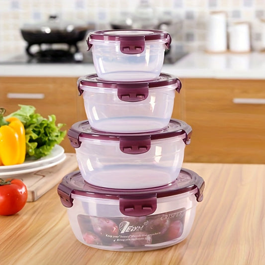 Refrigerator Storage Containers with Airtight Lids, Stackable Color Options