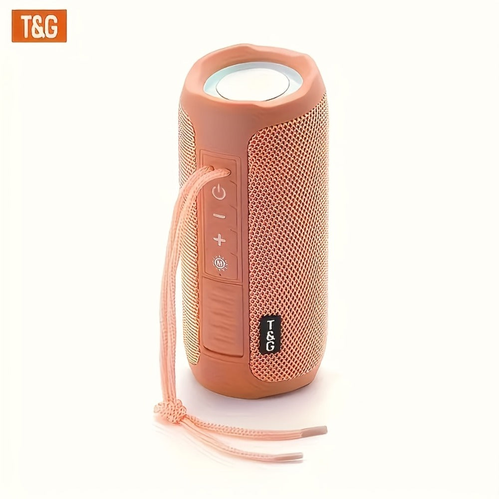 TG227 Portable Bluetooth Speaker with LED Breathing Light, TWS Stereo Sound, USB-C Rechargeable, Wireless Speaker for Outdoor Camping, Hiking, Gatherings