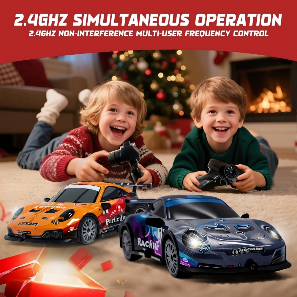 1:24 4WD RC Drift Car, 28 km/h with LED Lights and 2 Batteries