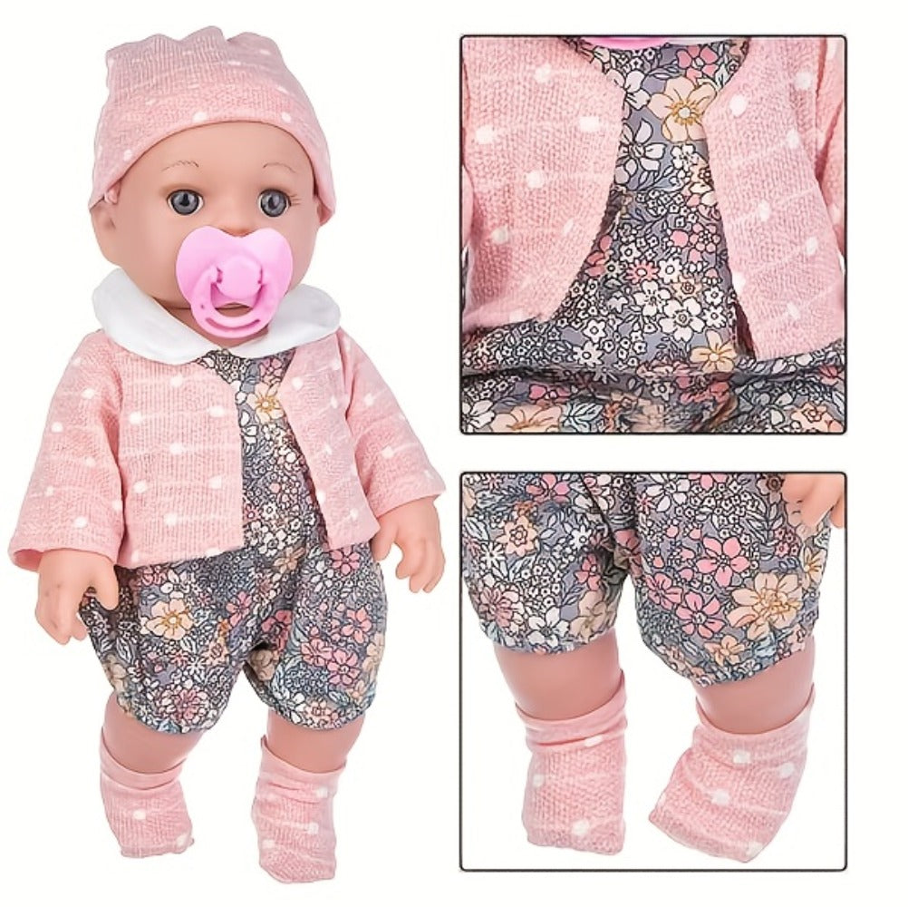 12-Inch Pink Reborn Baby Doll with Multiple Style Options