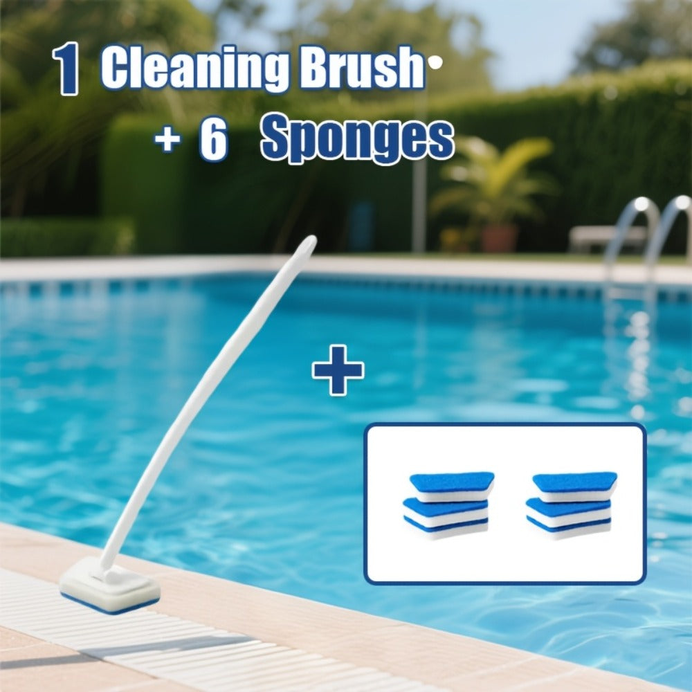 Shower Cleaning Brush Set with Replaceable Heads 7/11/16pcs - Bathtub Brush Wall Tile Brush Floor Brush Window Glass Cleaner, Detachable Decontamination Scrubber for Bathroom Shower Grout & Tub