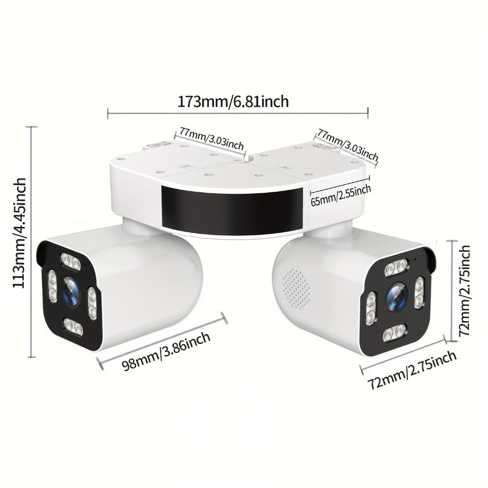 5MP Dual Lens PTZ WiFi Security Camera 360° with AI Motion Detection – Xparkin Full Color Night Vision, Sound & Motion Alerts, Easy Install for Home, Hotel & Commercial Use
