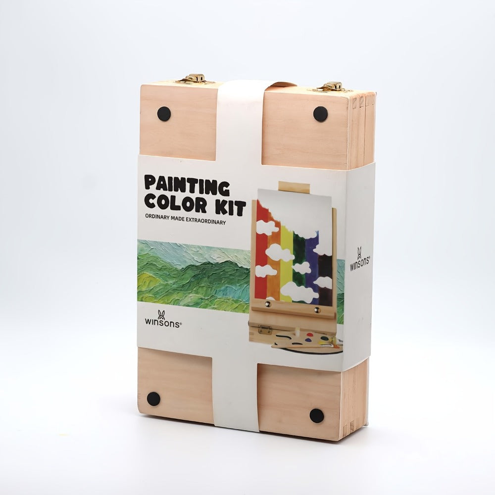 Plein Air Painting Set, 14 Pieces with Portable Sketch Box and Tabletop Easel