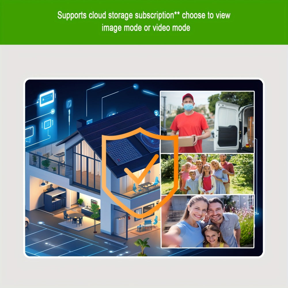 Smart Doorbell Camera 1080P HD Wireless Battery Powered – Night Vision, Motion Detection, Two-Way Audio, Indoor Chime, Cloud Storage & Real-Time Alerts, 2.4GHz WiFi Easy Install No Wiring Needed