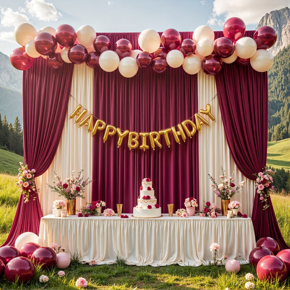 2-Pack 10x10ft Spandex Photography Backdrop Curtains - Wrinkle-Resistant Polyester Background Cloth with Pole Pockets for Weddings, Birthdays, Banquets & Photo Studio Events