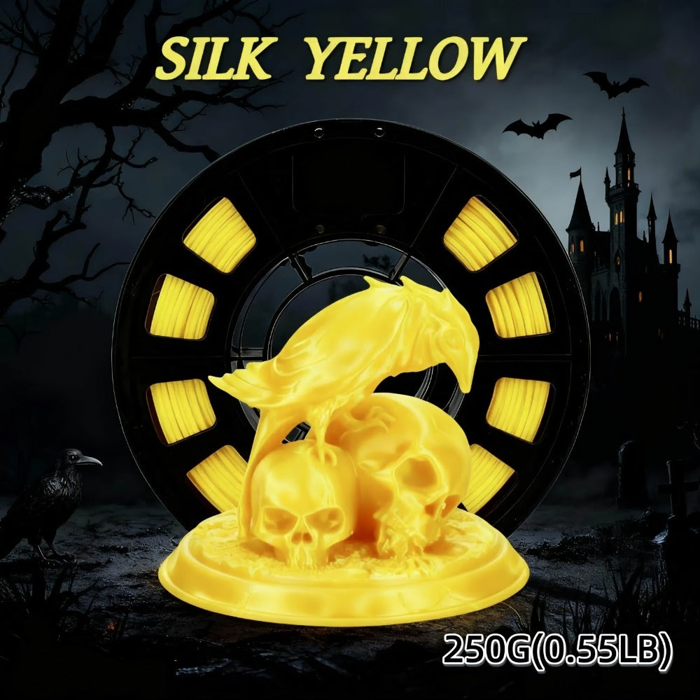 Silk PLA Filament 250g 12 Colors 1.75mm ±0.02mm – Silk Metallic Transparent & Solid Finish Options Vacuum Packed Beginner Friendly Wide FDM Compatibility for 3D Printers