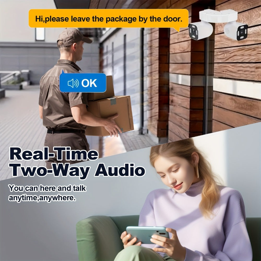 5MP Dual Lens PTZ WiFi Security Camera 360° with AI Motion Detection – Xparkin Full Color Night Vision, Sound & Motion Alerts, Easy Install for Home, Hotel & Commercial Use