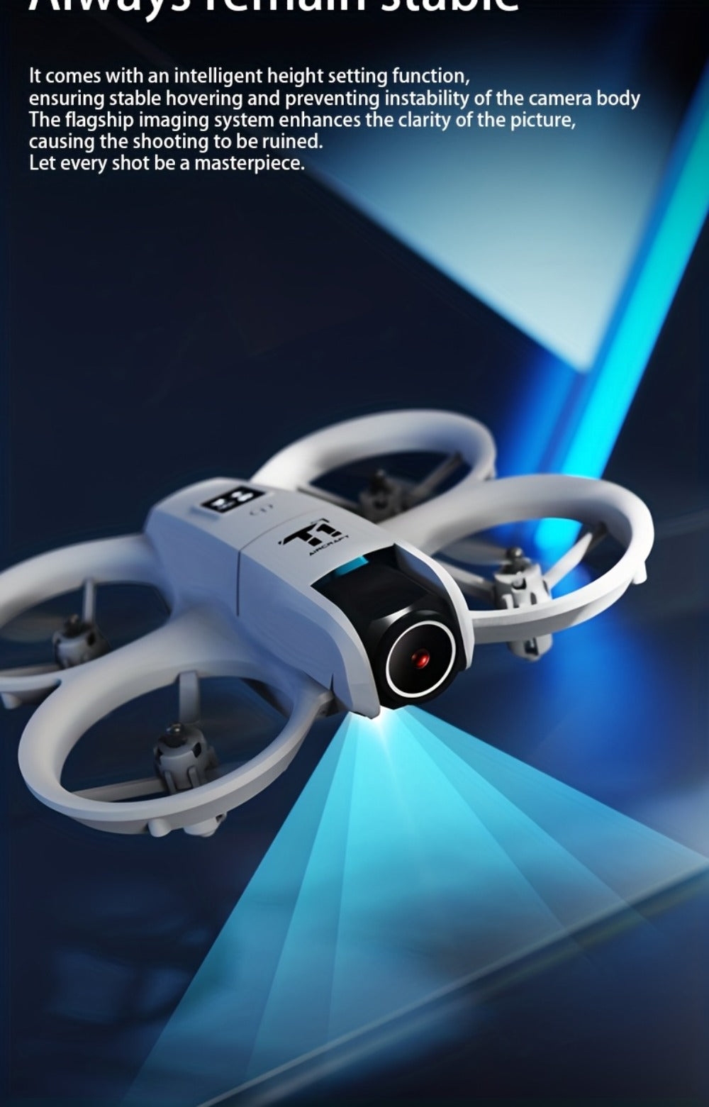 RC Drone with 4K Camera Dual Batteries Optical Flow Auto Hover Anti-Collision One-Key Return WiFi FPV Real-Time Video | Long Endurance Remote Control UAV for Kids Adults Beginners | Birthday Gift