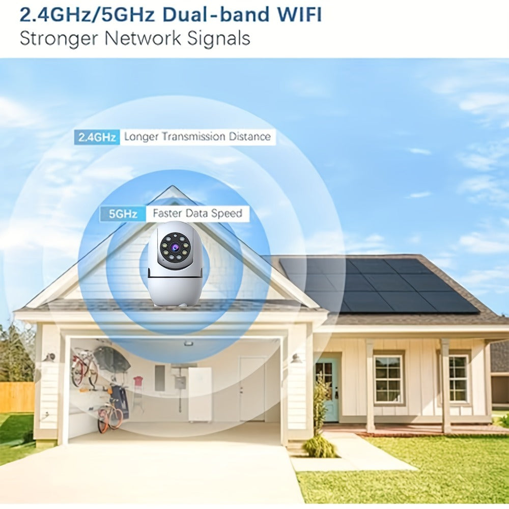 Indoor Security Camera 4 Pack Alexa Compatible 355 Pan Tilt Night Vision Motion Detection Two-Way Talk Baby Pet Monitor Dual Band 2.4G 5GHz WiFi Cloud 256GB SD Card