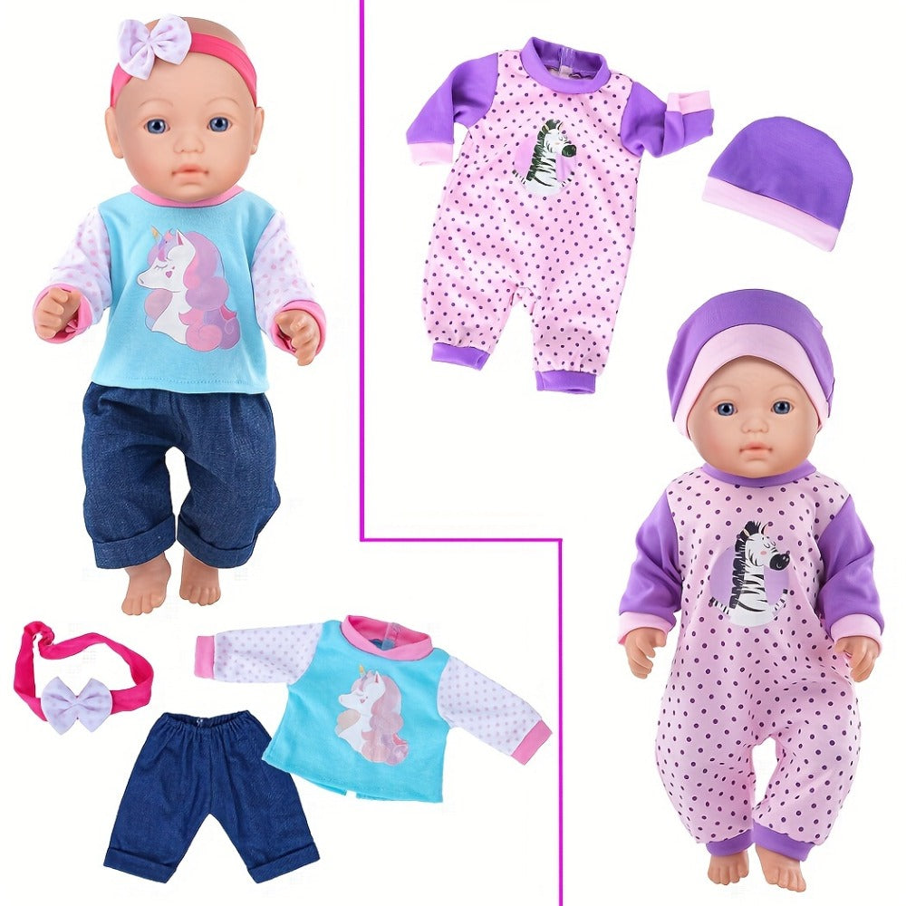 10-Outfit Doll Clothes Set for 14-16 Inch and 43 cm Baby Dolls