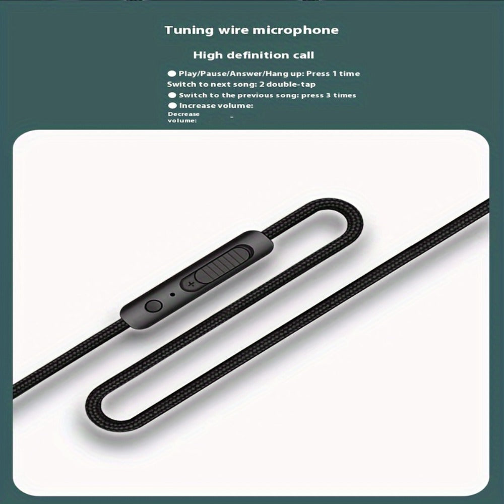 3.5mm AUX Audio Cable with Inline Volume Control, Male to Male Stereo Audio Cord for Car AUX, Headphones, Headset Microphone, Speakers & Home Stereo, Universal Compatibility, Premium Sound Quality