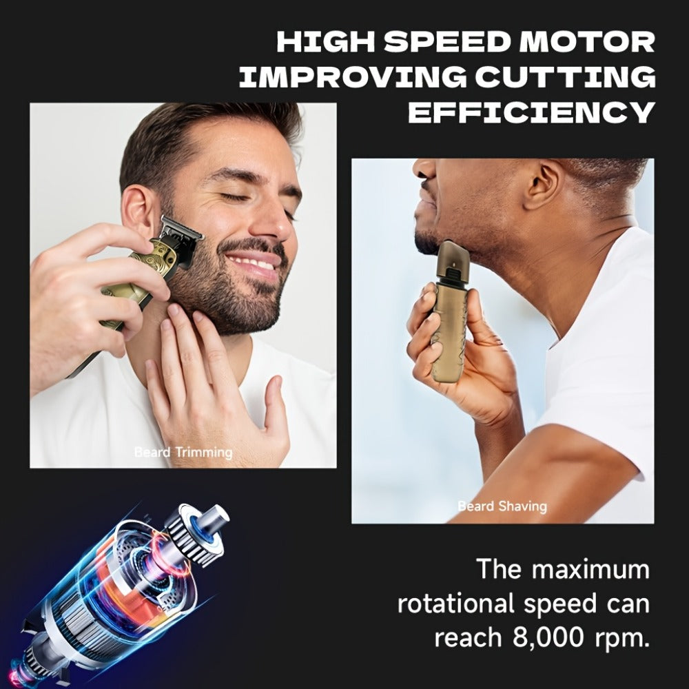 Cordless Electric Foil Shaver Grooming Kit for Men with Barber Shears Beard Mustache Trimmer Bald Head Razor Haircutting Set Father's Day Birthday Gift for Dad Husband