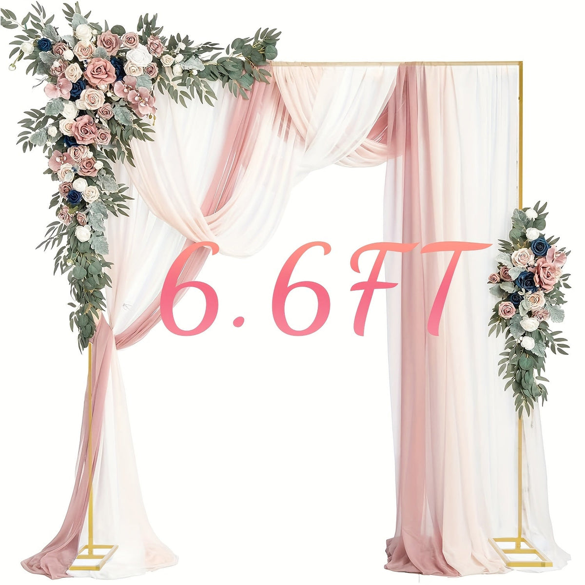 Premium Square Backdrop Support Stand | Flexible Portable Rectangular Metal Frame for Wedding Ceremony, Birthday Party, Photo Booth Background, Garden Arch & Event Decoration