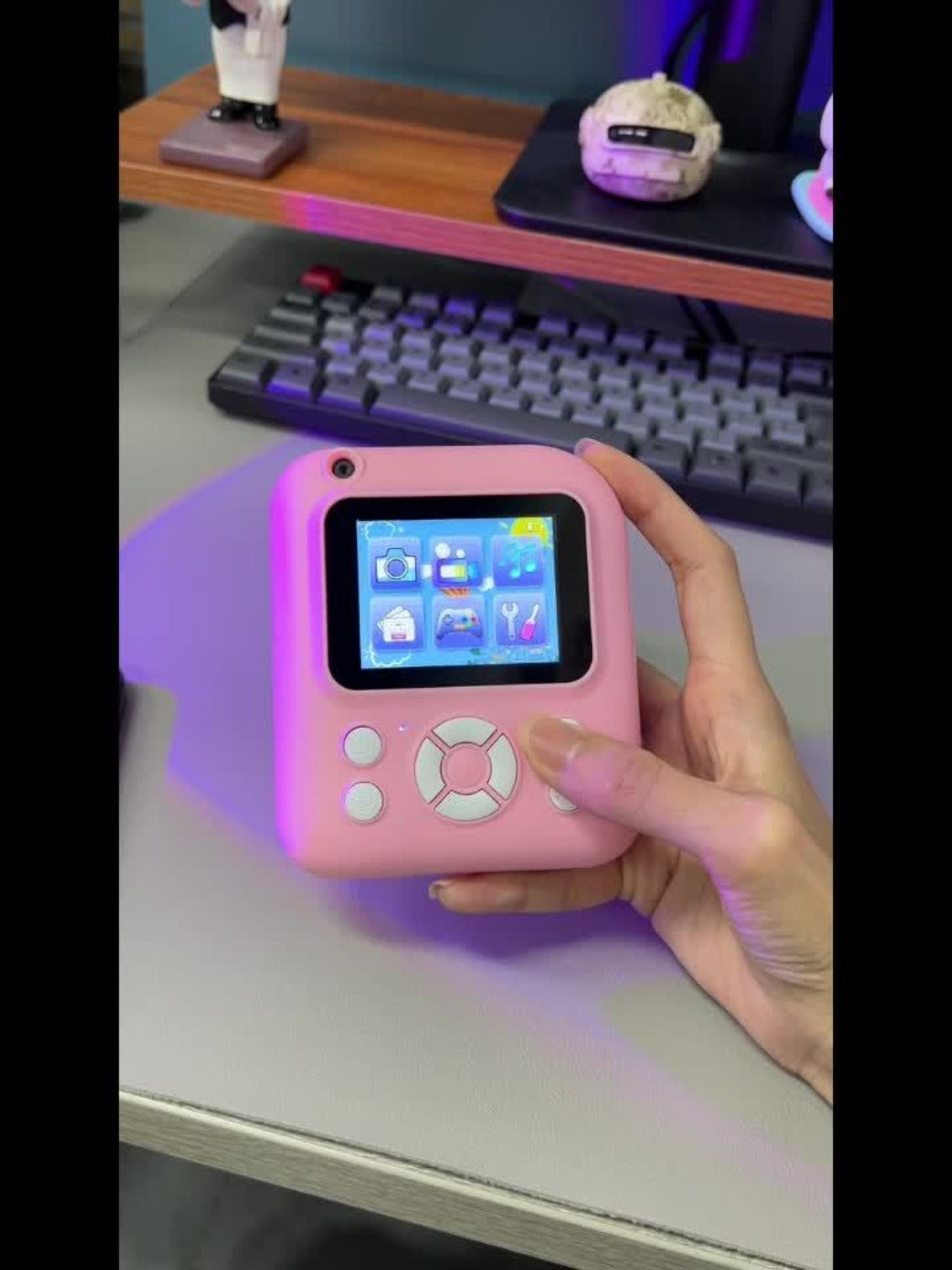 Kids Instant Print Camera with MP3 Player, Games, 10x Zoom and 2.4-Inch Screen