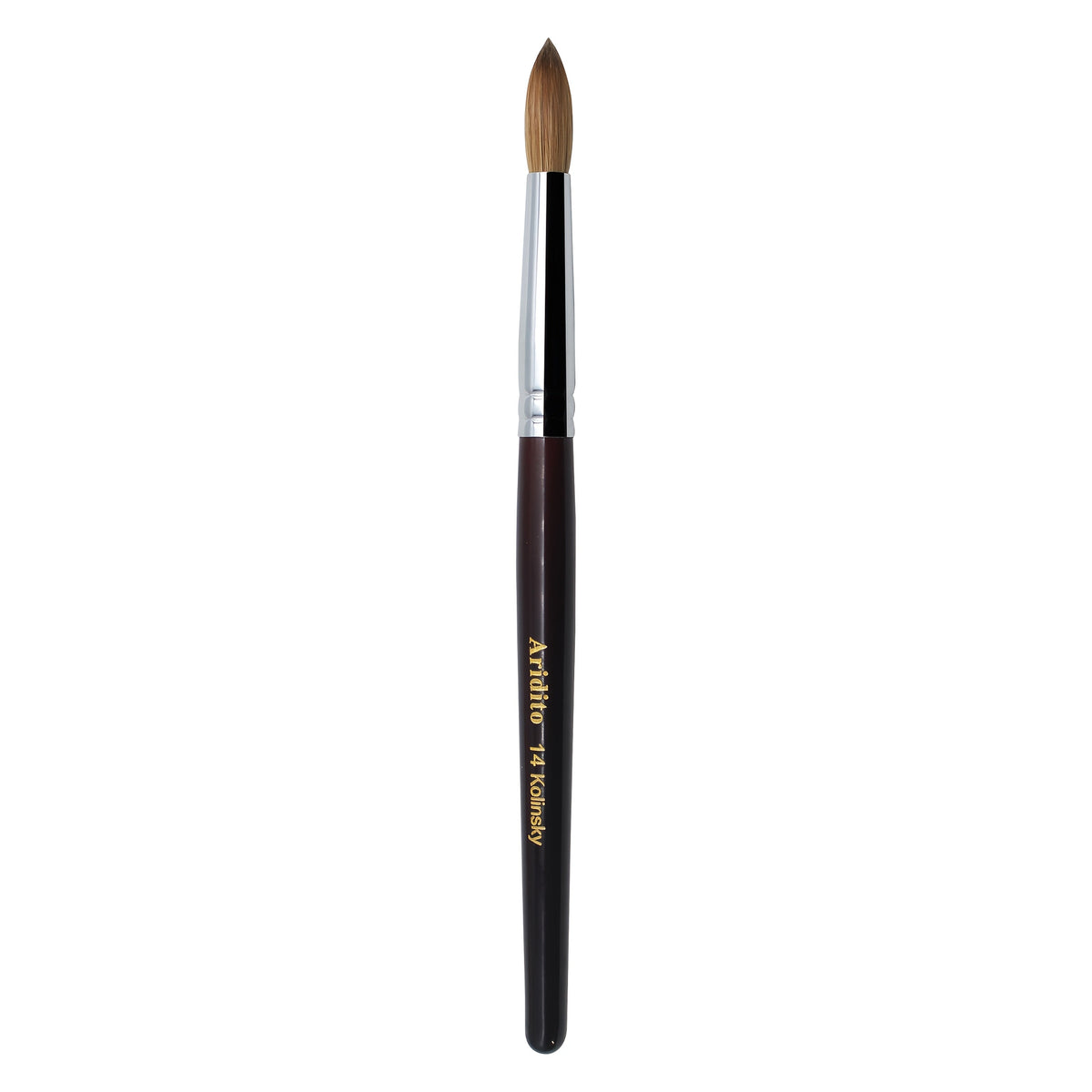Kolinsky Acrylic Nail Brush Round Head Red Wine Wooden Handle – Professional Brush for Acrylic Extension Nail Art Sculpting & Manicure, Sizes #8 #10 #12 #14 #16 #18, Salon & Home Use