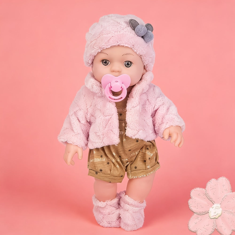 12-Inch Mini Reborn Baby Doll with Multiple Outfit Options