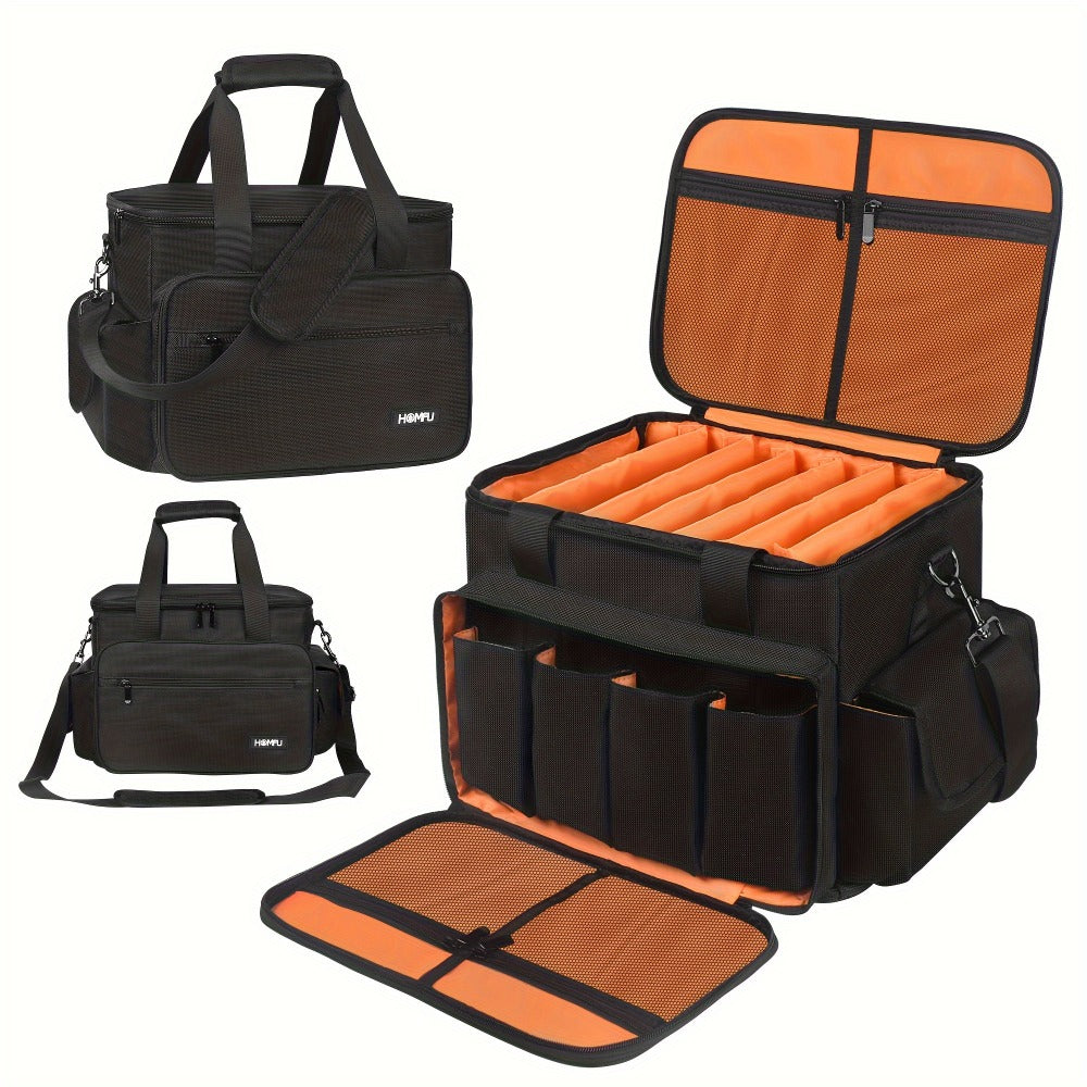 DJ Gig Bag with Removable Dividers – Padded Controller Mixer Carrying Case | Modular Interior, Touring Studio Travel Ready, Black