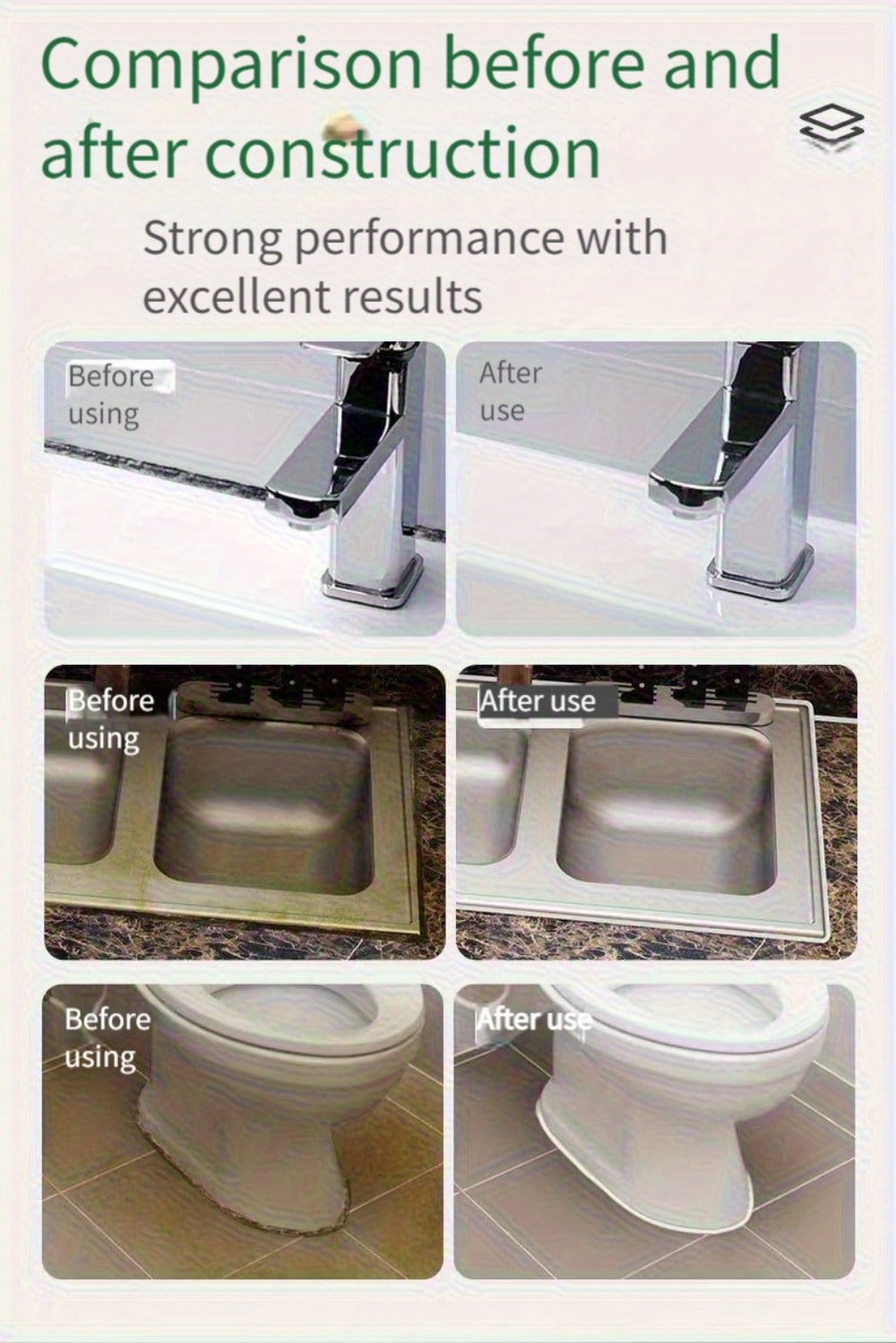 Waterproof Tile Grout Sealant Gap Filler for Kitchen & Bathroom – Odorless Strong Adhesive Tile Refill Agent for Sink Floor Wall Cracks, White 100g (3-Pack)