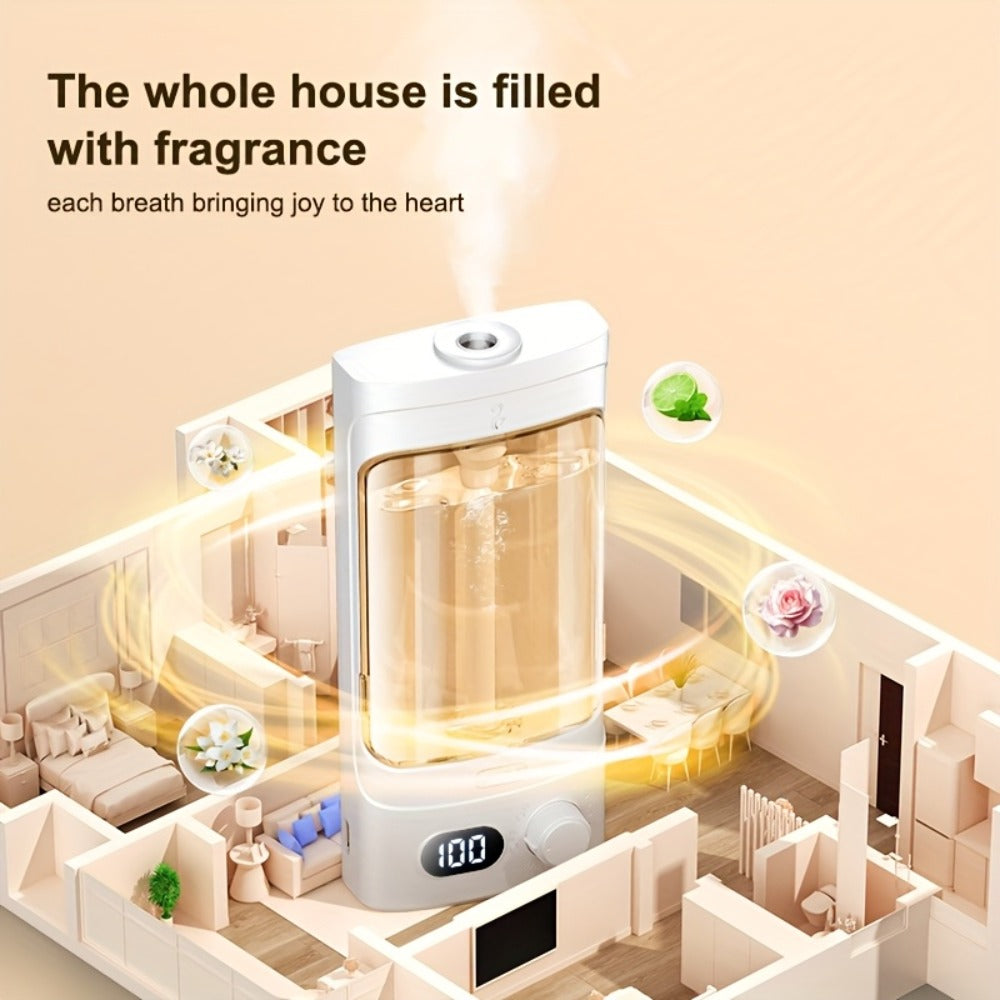 300ml Essential Oil Diffuser 100-Level Mist Control USB Rechargeable – Ultrasonic Soundwave, Auto Shut-Off, Whisper-Quiet Aromatherapy Diffuser for Home Office Bedroom Pet Room, Bundle with Essential Oils