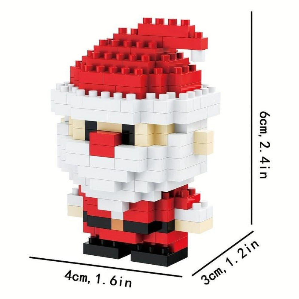 Christmas Building Blocks Party Set, 6 Boxes 1052 Pieces Santa Mini Assembly Kits
