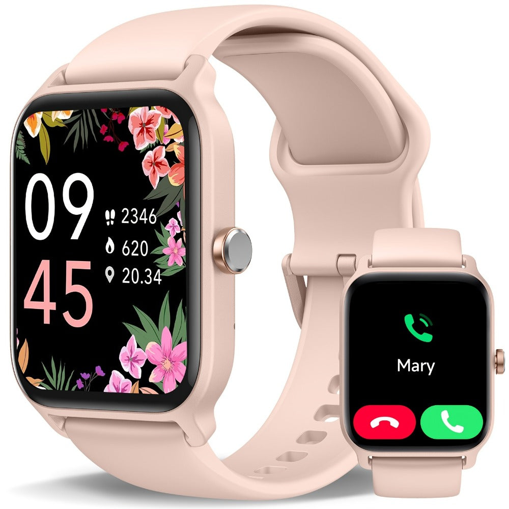 Smartwatch with Built-in Alexa FAWEIO 1.8" HD Touch Screen, Bluetooth Calling, 100+ Sport Modes, Fitness Tracker Heart Rate Sleep Monitor, Compatible with iPhone & Android – Smart Watch for Women Men 14 Colors