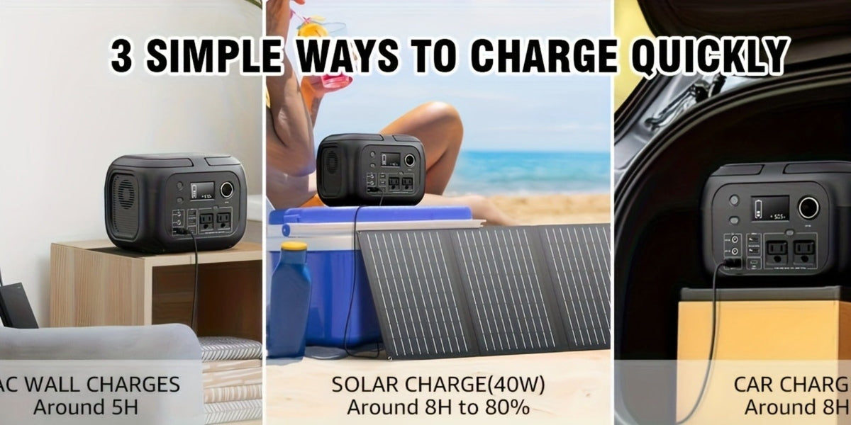 97.68Wh Portable Power Station 120W AC Outlet Power Bank with USB-A USB-C DC Outputs Battery Backup for Camping RV Emergency Home Use Travel – Solar Panel Compatible Portable Charger