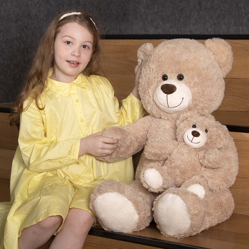 Mommy and Baby Teddy Bear Set, Two Plush Bears
