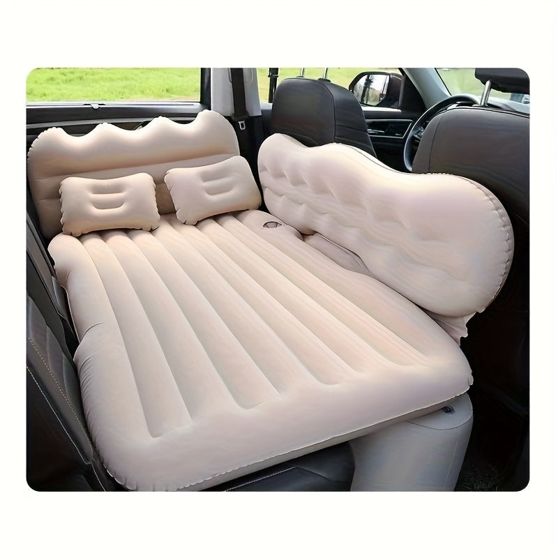 Car Inflatable Mattress SUV Back Seat Sleeping Pad Foldable Portable Travel Air Bed with Electric Pump Storage Bag Repair Kit for Camping Road Trip Outdoor Adventure Fits SUV Sedan MPV