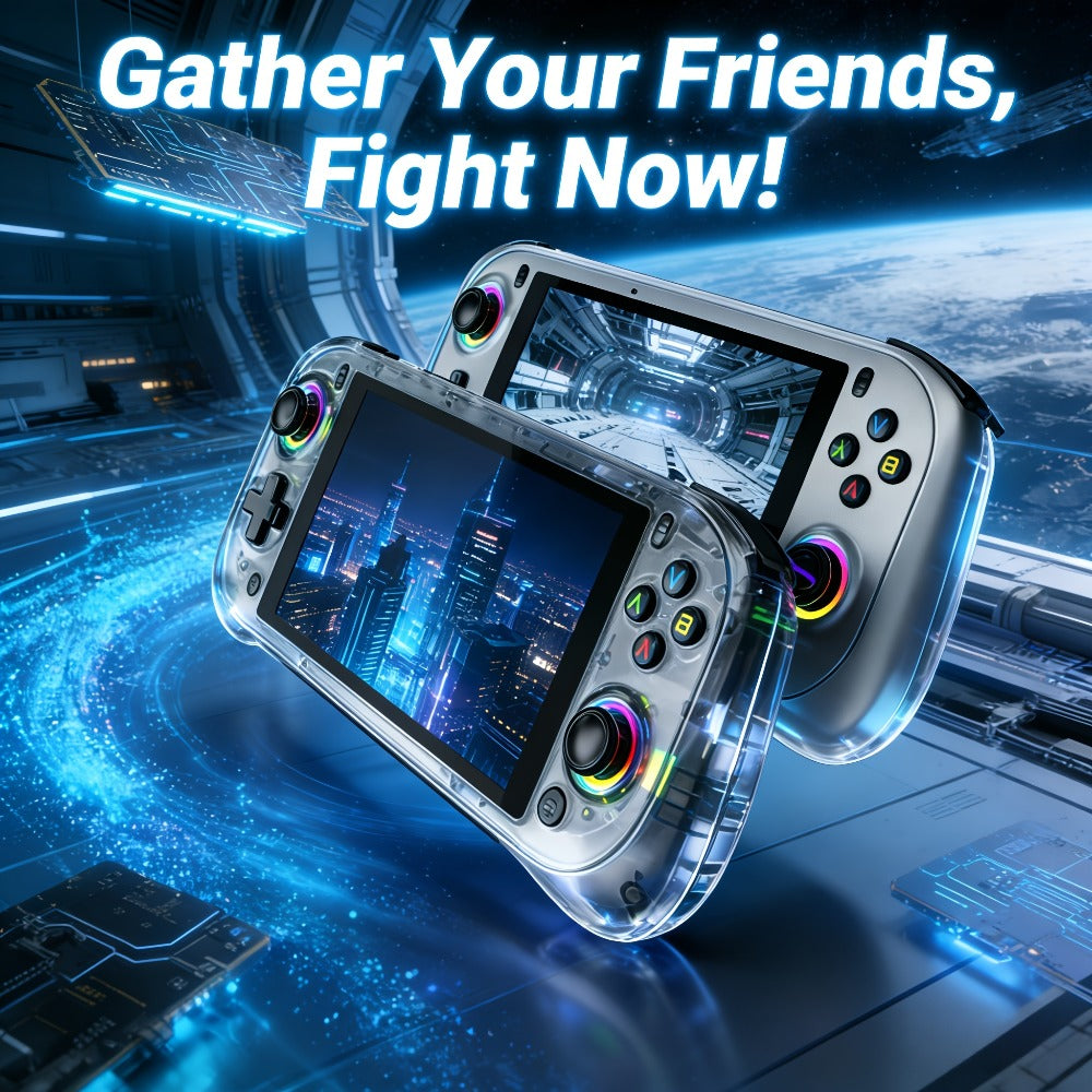 J55 Online Multiplayer Handheld Game Console – 5.5 Inch Large Screen, Open-Source System, 64GB Storage, Ultra-Long Battery Life, Global Online Gaming, High-End Portable Edition, Perfect Holiday Gift