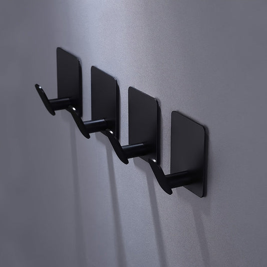 Adhesive Wall Hooks, 8-Pack Stainless Steel No-Drill Hooks for Home Organization