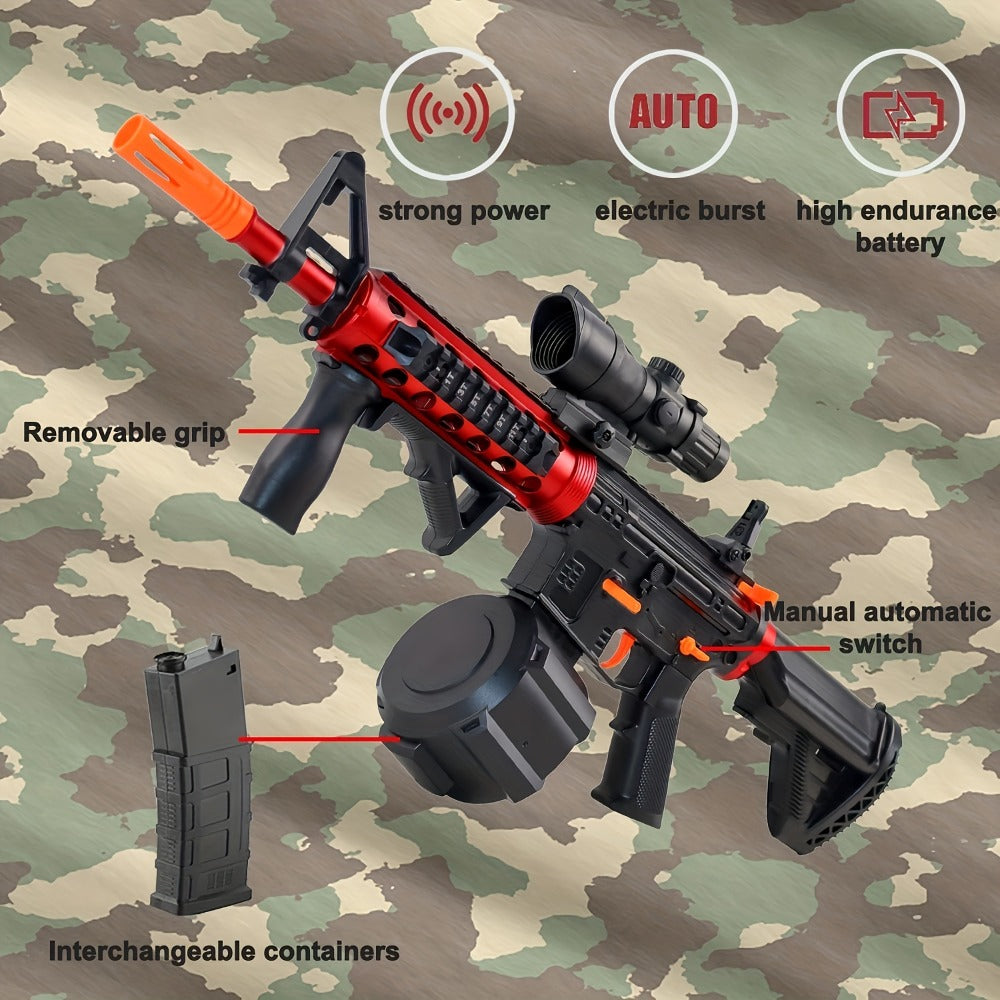 High-Performance Rechargeable Electric Splash Ball Toy Gun – USB Charge Portable Combat Outdoor Shooting Rifle for Kids Boys Teens, Party Gift Christmas New Year Birthday Outdoor Game