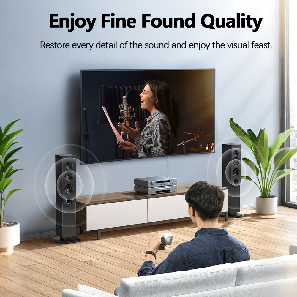 Gold-Plated 2RCA to 2RCA Stereo Audio Cable High-Fidelity Sound for Home Theater HDTV Gaming Consoles Hi-Fi Systems Amplifiers DVD Players Stylish Gold Connectors Lossless Audio Transmission