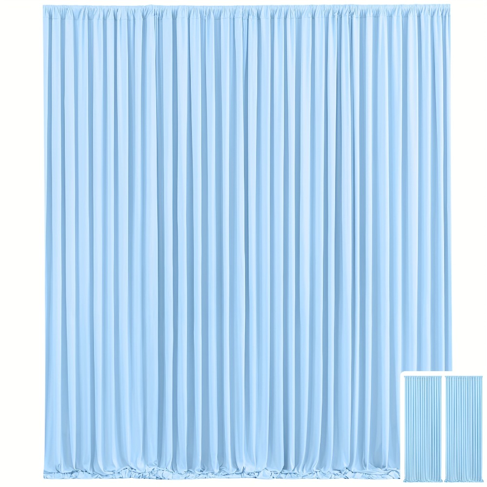 Party Backdrop Curtains 2-Pack 59x85 Inch – Soft Non-Transparent Wrinkle-Free Fabric with Pole Pocket for Wedding, Birthday, Christening, Bridal Shower, Christmas & Holiday Decoration