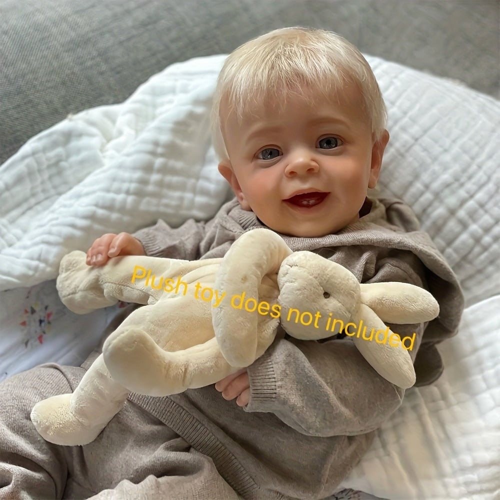 24-Inch Reborn Baby Boy Doll with Cloth Body and Hand-Rooted Hair
