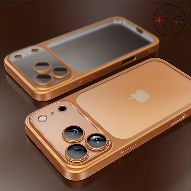 Matte Frosted Clear iPhone Case with Wireless Charging & Shockproof Lens Film for iPhone 17 16 15 14 13 12 Air Pro Max Plus – Anti-Fingerprint Slim Transparent Back Cover