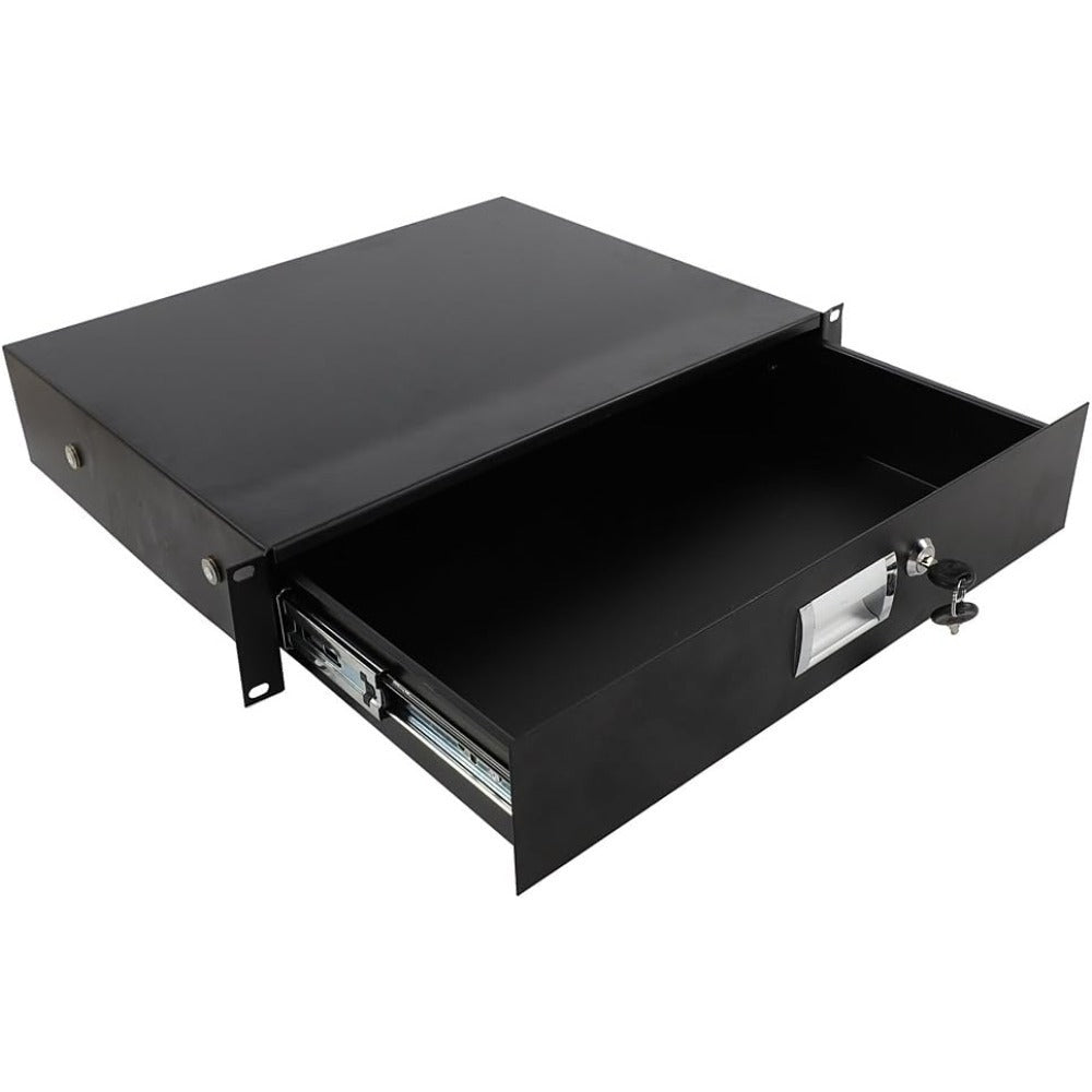 2U Rack Mount Drawer, Locking Storage for 19-Inch AV, Network and DJ Racks detail image - detail view 12