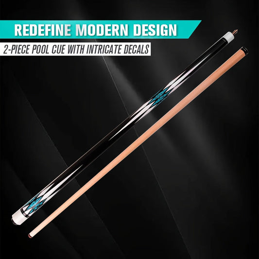 Maple Pool Cue, 58 Inch, 20 oz with 13 mm Tip and Two-Piece Design