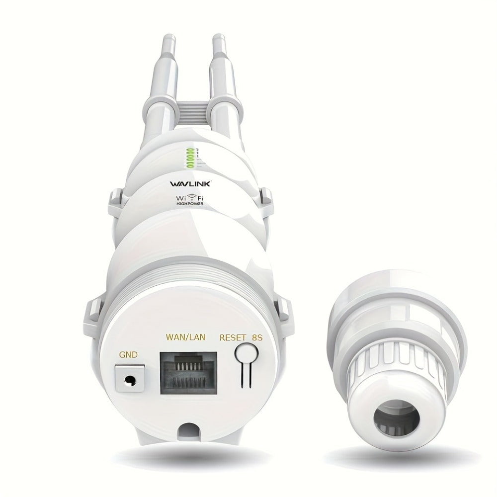 WAVLINK N300 Outdoor PoE WiFi Access Point 300Mbps - 2x7dBi Antennas 150m Range, AP Router Repeater 4-in-1 Modes, WAN/LAN Port, 32 Devices, for Factory Campus Hotel Community Street