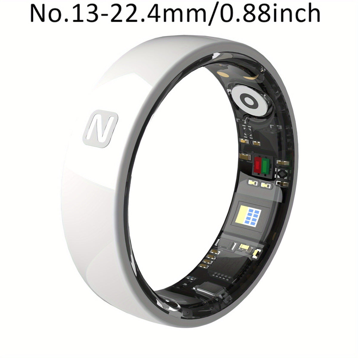 Fitness Tracker Smart Ring – IP68 Waterproof, Sleep & Step Monitor, Crystal Charging Case, Stainless Steel | Men & Women Sizes 7–13