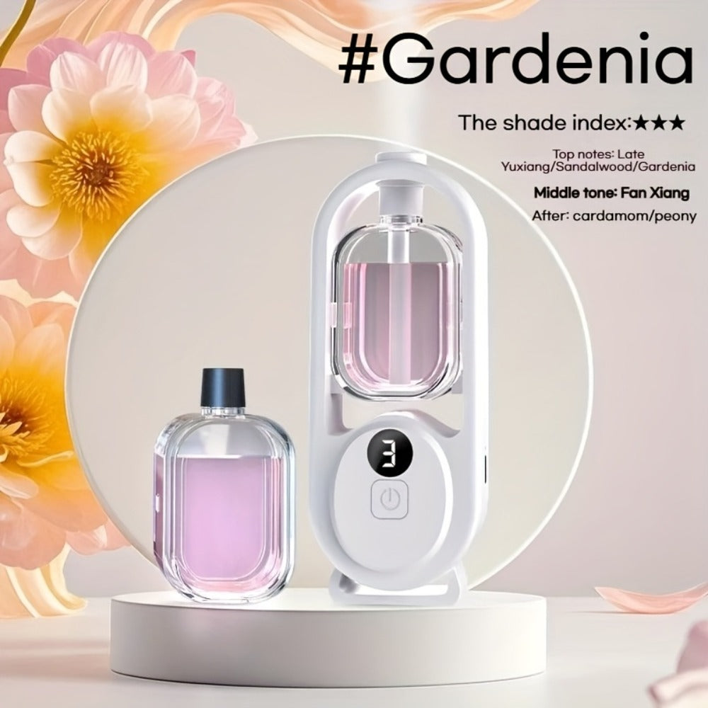 7-Color LED Aromatherapy Diffuser 150ml with USB Power, Ultrasonic Whisper-Quiet Mist, Timer Auto Shut-Off for Bedroom Office Yoga – Bundle with Hilton Gardenia Ocean Jasmine Shangri-La Oils