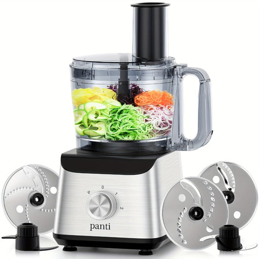 Food Processor with 600W Motor, 12-Cup Bowl, Food Chute and Pusher