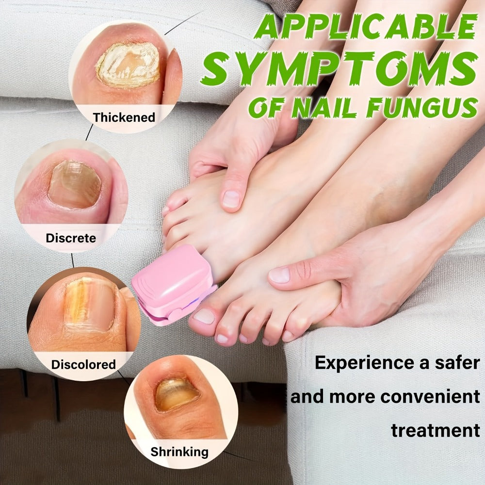 Nail Fungus Laser Device FDA Cleared 7-Minute Home Treatment for Toenail Fingernail Fungal Infections Portable Nail Care Device Fast-Acting Laser Nail Treatment