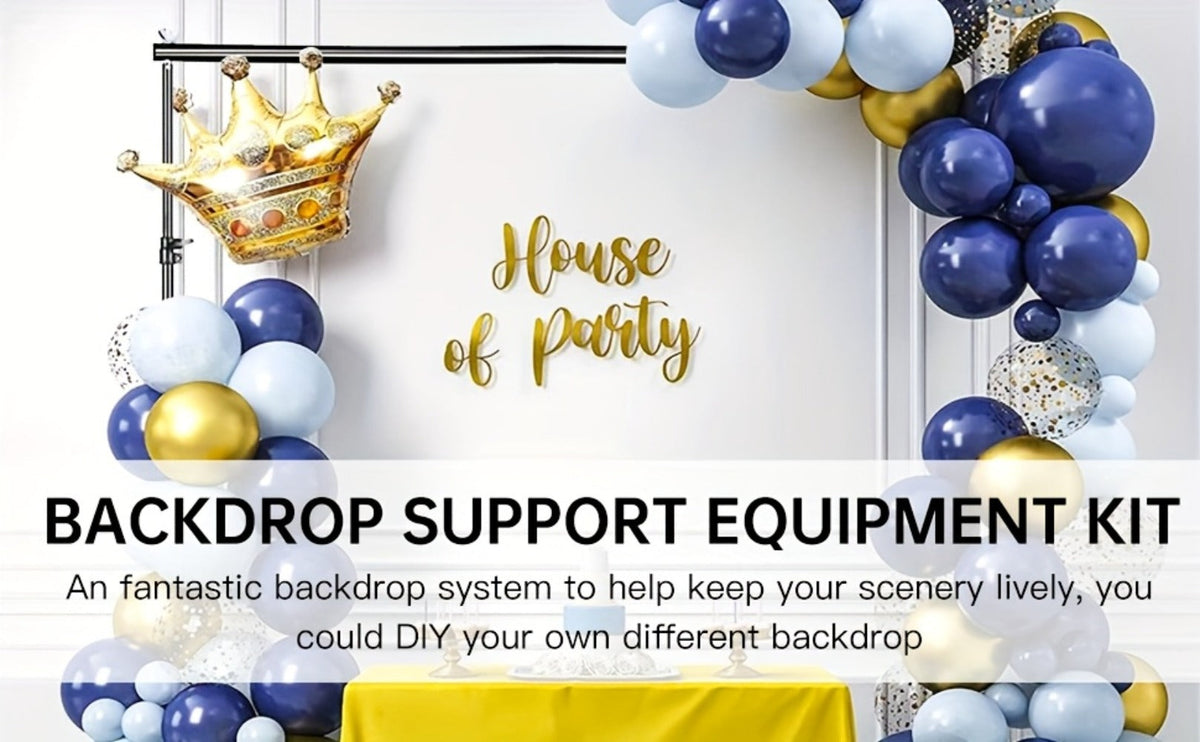 Multi-Size Adjustable Backdrop Stand Kit 10x10ft & 6.5x6.5ft – Heavy Duty Sturdy Background Support System for Photo Studio, Wedding, Party & Event Photography, Quick Setup Design