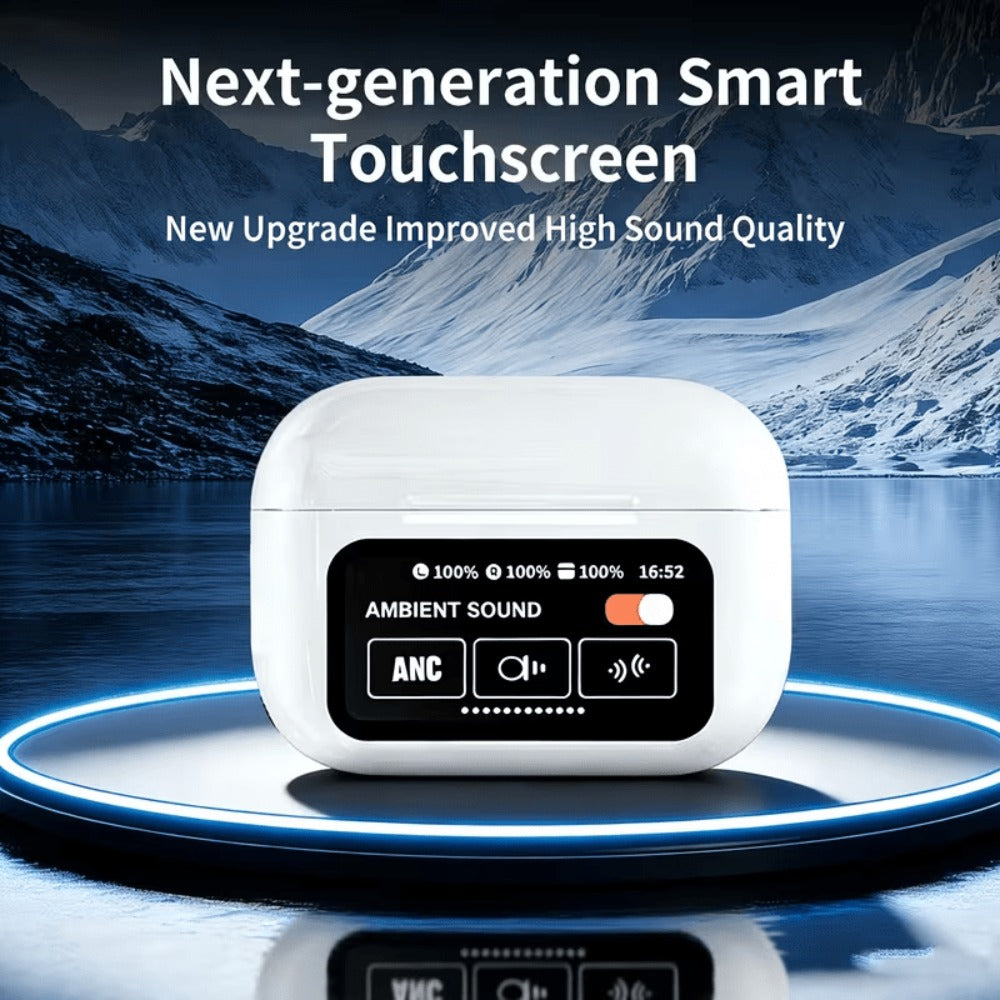 3-in-1 Wireless Earbuds Standard Translation Screen Model In-Ear Earphones Charging Case HD Calling Long Battery Life Ergonomic Compact Lightweight for Learning Study Travel Daily Use