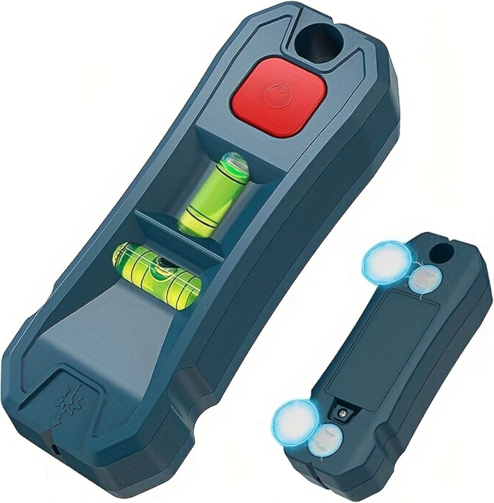 Magnetic Stud Finder with Laser Level – High Brightness Laser Marker, Horizontal & Vertical Bubble Level, Wall Detector for Drywall & Wood, Nail Locator for Hanging Pictures & Home Renovation