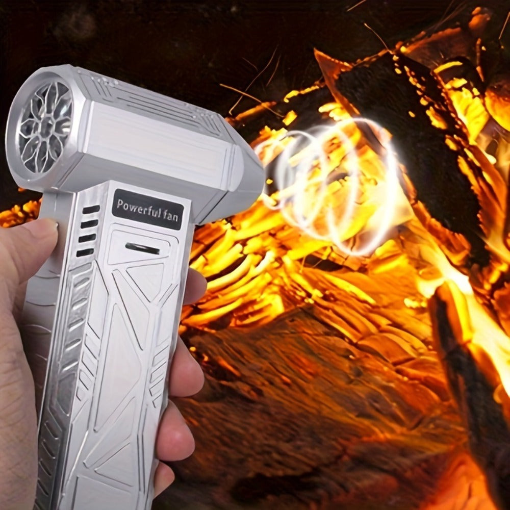 130000 RPM USB Turbo Fan Cleaner – Portable Handheld Electric Air Blower for Car Detailing, Dust Removal, Snow Clearing & BBQ Fire Starter, Cordless Rechargeable, Multi-Color